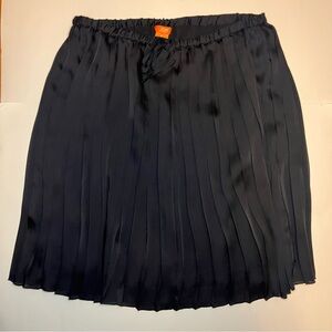 Joe Fresh Black Satin Pleated Skirt